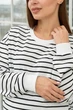 Свитшот в полоску для беременных и кормящих Rimini L-XL Lullababe Белый с черным - изображение 10