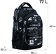 Рюкзак підлітковий Kite Education teens 42x29x20 см Принт/Чорний (K24-727M-2) - зображення 2