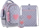 Шкільний набір Kite Fluffy Heart 36x27x16 см Сірий (SET_K24-724S-1) - зображення 1