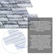 Декоративная ПВХ панель под кирпич Sticker Wall 960*480*4мм (D) SW-00001841 Светло-серая - изображение 2