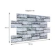 Декоративная ПВХ панель под кирпич Sticker Wall 960*480*4мм (D) SW-00001841 Светло-серая - изображение 3