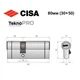 Цилиндр CISA Astral Tekno PRO 80 (30*50) никель матовый 3 ключа - изображение 8