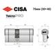 Циліндр CISA Astral Tekno PRO 70 (30*40) нікель матовий 3 ключі - зображення 8