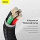 Кабель Baseus Cafule Metal Cable USB to Lightning 2.4A 0.25м (CALJK-01) Black - изображение 13