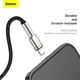 Кабель Baseus Cafule Metal Cable USB to Lightning 2.4A 0.25м (CALJK-01) Black - изображение 14