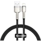 Кабель Baseus Cafule Metal Cable USB to Lightning 2.4A 0.25м (CALJK-01) Black - изображение 1