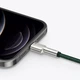 Кабель Baseus Cafule Metal Cable USB to Lightning 2.4A 2м (CALJK-B06) Green - изображение 8