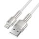 Кабель Baseus Cafule Metal Cable USB to Lightning 2.4A 2м (CALJK-B02) White - изображение 5