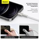 Кабель Baseus Cafule Metal Cable USB to Lightning 2.4A 2м (CALJK-B02) White - изображение 10