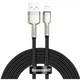 Кабель Baseus Cafule Metal Cable USB to Lightning 2.4A 2м (CALJK-B01) Black - изображение 1