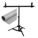 Комплект Держатель фона + Серый ПВХ Фон 68×130 см Prolight - изображение 1
