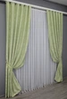 Комплект готовых штор VR-Textil Жаккард Sultan XO № 1367ш Светло-оливковый 150х270 см 2 шт (33-0228) - изображение 3
