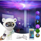 Лазерный ночник-проектор звездного неба с bluetooth динамиком "Astronaut projector light" XL-818, белый. - изображение 1
