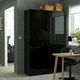Комбинация для хранения с дверцами IKEA БЕСТО, черно-коричневый, Сельсвикен глянец, черный, 120x42x193 см, - изображение 3