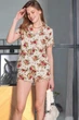 Комплект: блуза та шортики Silence 48(XL) Молочний-квіти (Milk flower) (96713) - зображення 2