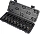 Набор отверточных ударных насадок YATO: SPLINE M4-M16 квадрат 1/2" CrMo 9 единиц + кейс (YT-10691) - изображение 1