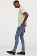 Джинсы Regular Fit с потертостями для мужчины H&M 0825927-010 30-30 Голубой - изображение 3