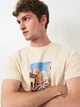 Футболка прямого кроя для мужчины H&M 1036336-5 L Бежевый - изображение 4