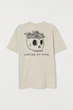 Футболка з принтом для чоловіка H&M Divided 0684021-068 XL бежевий - зображення 2