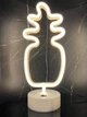 Неоновый светодиодный ночник для интерьера Decoration Lamp Ананас USB/3хАА Теплый Белый 30см | Настольный светильник | 726207 - изображение 1