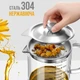 Глечик для олії з фільтром LOSSO PREMIUM KSP-1500 з боросилікатного скла, чорний 1500 мл - зображення 3