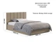 Ліжко полуторне з підйомним механізмом 140x200 Line Beige Viorina-Deko Бежевий (каркас з ламелями/без матраца) (ЛДСП/тканина) - зображення 6