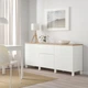 Модуль для зберігання із шухлядами IKEA BESTÅ БЕСТО, білий, ЛАППВІКЕН, жертва біла, 180x42x76 см, 794.404.64 - изображение 2