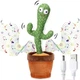 Танцующий говорящий кактус 120 песен с подсветкой Dancing Cactus 31 см Зеленый - изображение 1