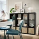Стелаж IKEA KALLAX КАЛЛАКС, чорно-коричневий, 112 х 147 см, 204.099.36 - изображение 2
