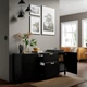 Комбинация для хранения с ящиками IKEA БЕСТО, черно-коричневый, ЛАППВИКЕН, Черно-коричневый упрямец, 180x42x74 - изображение 2