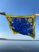 Жіноча Патріотична хустка Соняхи синьо-жовта шовк 90х90 см 05016 - зображення 3
