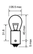 Автолампа А 24-21+5 BAY15d, P21/5W 24V - изображение 2
