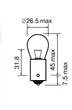 Автолампа А 24-21-3 BA15S, P21W 24V - зображення 2