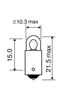 Автолампа А 24-4 BA9S, T4W 24V - изображение 2