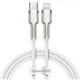 Кабель Baseus Cafule Metal Cable Type-C to Lightning Power Delivery 20W 2.4А 1м (CATLJK-A02) White - изображение 1