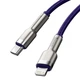 Кабель Baseus Cafule Metal Cable Type-C to Lightning Power Delivery 20W 2.4А 1м (CATLJK-A05) Purple - изображение 5