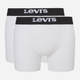 Набір трусів шорти чоловічий 2 шт Levi's Solid Basic Boxer Brief Organic Co 2P 7012228420110 S Білий/Чорний (8720245437820) - зображення 1