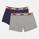 Набір трусів-боксерів чоловічих 2 шт Levi's Logo Boxer Brief Organic Co 2P 7012239080020 2XL Сірий/Темно-синій (8720245438162) - зображення 1