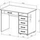 Компьютерный стол 100×60×75 см белый - изображение 2