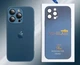 Чохол скляний протиударний матовый AG Silicone + Glass Case with MagSafe для Apple iPhone 14 Pro Max (6.7") Navy Blue - зображення 2