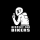 Наклейка на Авто / Мото / Витрину на Стекло Кузов "Байкер Respect For Bikers" белый цвет - изображение 2