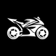 Наклейка на Авто / Мото / Витрину на Стекло Кузов "Силуэт мотоцикла Kawasaki Ninja" белый цвет - изображение 2