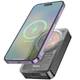 Портативний зарядний пристрій Power Bank Hoco Q14A Ice Crystal PD20W з БЗП 10000 mAh Black - зображення 1