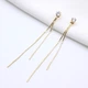 Довгі сережки цвяшки Honey Fashion Accessories золотистий (12-87) - изображение 1