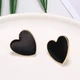 Сережки-сердечка "Night Heart" Honey Fashion Accessories чорний (12089) - изображение 3