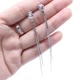 Довгі сережки цвяшки Honey Fashion Accessories сріблястий (12-87) - зображення 2