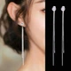 Довгі сережки цвяшки Honey Fashion Accessories сріблястий (12-87) - зображення 3