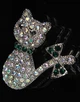 Брошь Кошечка со стразами 4х3 см - изображение 1