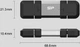 Флеш пам'ять USB Silicon Power Mobile C51 256GB USB 3.2 + Type-C Black/Silver (SP256GBUC3C51V1S) - зображення 6