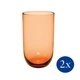 Набір із 2 склянок для води Villeroy & Boch Like Glass Apricot 385 мл помаранчевий (1951818190) - изображение 1